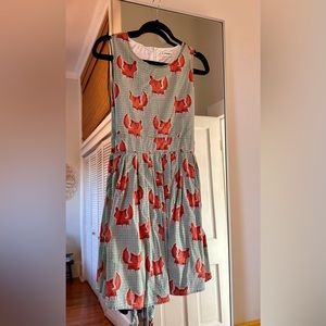 ModCloth style dress — orange fox